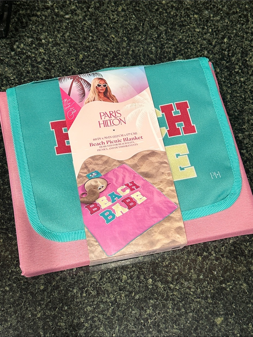 Paris Hilton Beach BABE Picnic Blanket new sports outdoors girls teen gift NWT